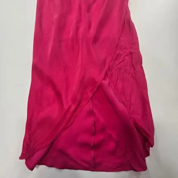 Lovers and Friends Noah Wrap Dress in Hot Pink Medium
